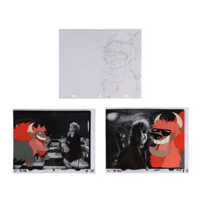 Lot # 435. Pair of Hand-Painted Original Production Cels Featuring Ozzy Osbourne and Bette Midler, and a Hand-Drawn Original Sketch ### YAKETY YAK (TAKE IT BACK) (MUSIC VIDEO, 1991)