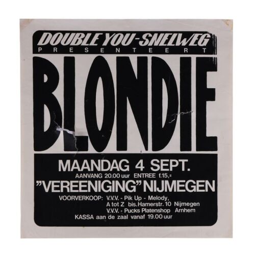 Lot # 437. Nijmegan Concert Poster, 1978 ### BLONDIE