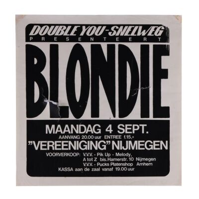 Lot # 437. Nijmegan Concert Poster, 1978 ### BLONDIE