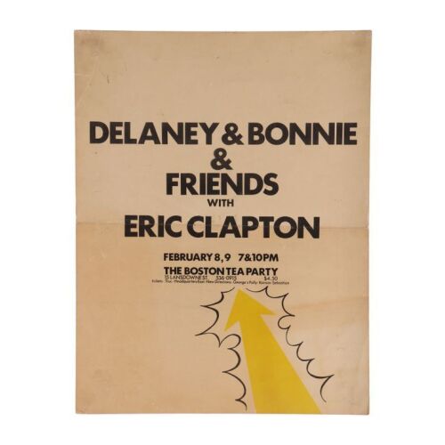 Lot # 498. Delaney & Bonnie Boston Tea Party Concert Poster, 1970 ### ERIC CLAPTON