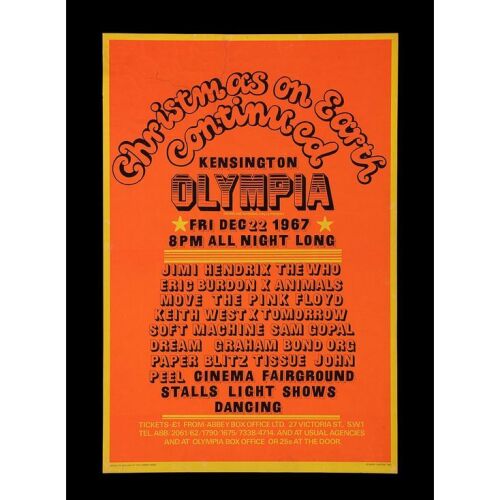 Lot # 516. "Christmas On Earth Continued" Concert Poster ### JIMI HENDRIX
