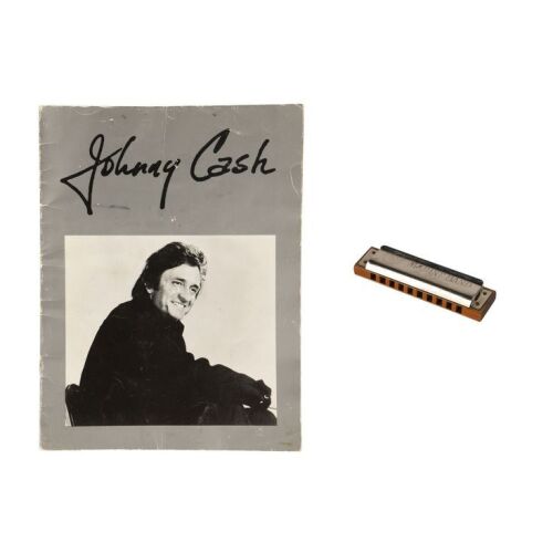 Lot # 524. Johnny Cash Stage-Used Harmonica with Magazine ### JOHNNY CASH