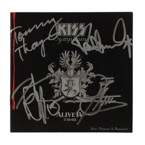 Lot # 544. Paul Stanley, Gene Simmons, Tommy Thayer and Peter Criss-Autographed Kiss Symphony: Alive IV CD Insert ### KISS