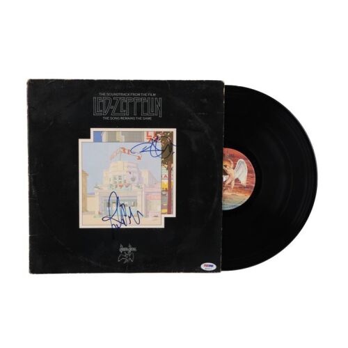 Lot # 550. Robert Plant and John Paul Jones-Autographed The Song Remains the Same Vinyl ### LED ZEPPELIN