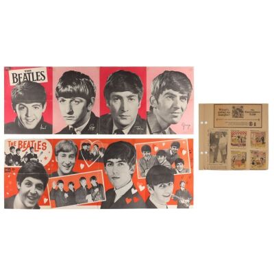 Lot # 423. Set of Two Dell Magazine Fan Posters, 1964 and Various Newspaper Clippings ### BEATLES, THE