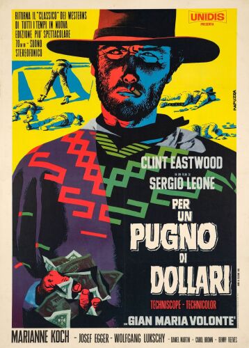 1. Italian Two Fogli (39" x 55"); The Nicola Bais Collection; Country-of-Origin; Very Fine+ on Linen ### A FISTFUL OF DOLLARS (R-1968)