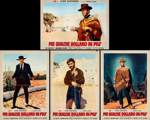 10. Italian Fotobusta Set (4) (27" x 37"); The Nicola Bais Collection; Country-of-Origin; Fine+ Folded ### FOR A FEW DOLLARS MORE (1965)