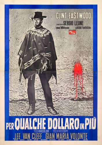 12. Italian Four Fogli (54" x 77"); The Nicola Bais Collection; Country-of-Origin, Style B; Very Fine+ on Linen ### FOR A FEW DOLLARS MORE (1965)