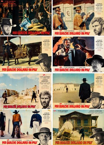 14. Italian Fotobusta Set (8) With Paper Sleeves (2) (27" x 18"); The Nicola Bais Collection; Country-of-Origin; Fine+ Folded ### FOR A FEW DOLLARS MORE (1965)