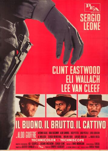 19. Italian Four Fogli (54.5" x 78"); The Nicola Bais Collection; Country-of-Origin; Very Fine on Linen ### THE GOOD, THE BAD AND THE UGLY (1966)