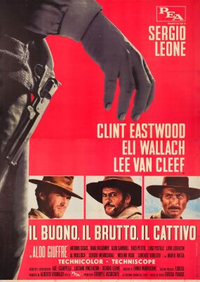 19. Italian Four Fogli (54.5" x 78"); The Nicola Bais Collection; Country-of-Origin; Very Fine on Linen ### THE GOOD, THE BAD AND THE UGLY (1966)