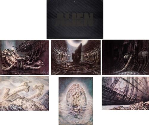 39. Hand-Signed and Numbered Limited Edition Set of Lithos (6) with Hardshell Portfolio (27.5" x 39.25") Signed by H.R. Giger; Limited Edition #34/350; Very Fine ### ALIEN (1978)