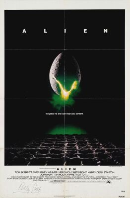 40. One Sheet (27" x 41") Signed by Ridley Scott (JSA COA); Very Fine Folded ### ALIEN (1979)