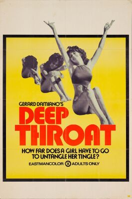87. One Sheet (25" x 38"); The Collection of the Late J. Stephen Ryan; Very Fine Folded ### DEEP THROAT (1972)