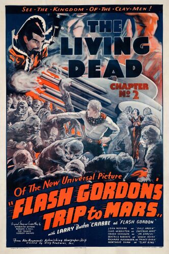 104. One Sheet (27.25" x 41"); Chapter No. 2: "The Living Dead"; Very Fine on Linen ### FLASH GORDON'S TRIP TO MARS (1938)