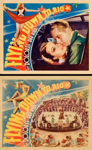 106. Lobby Cards (2) (11" x 14", 11" x 14.25"); Very Fine- ### FLYING DOWN TO RIO (1933)