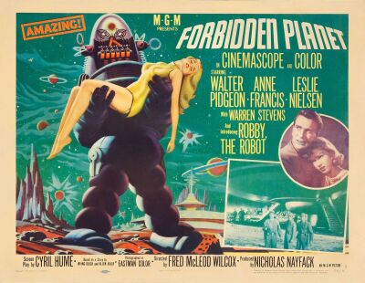 108. Half Sheet (22" x 28.25"); Style B; Very Fine- on Paper ### FORBIDDEN PLANET (1956)