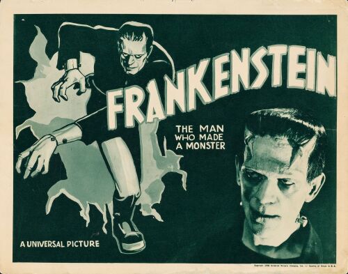 112. Title Lobby Card (11" x 14"); Very Fine ### FRANKENSTEIN (R-1938)