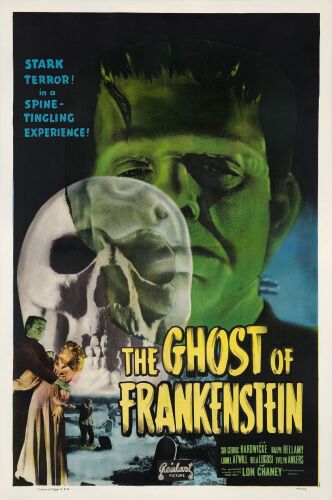 116. One Sheet (27" x 41"); Very Fine on Linen ### THE GHOST OF FRANKENSTEIN (R-1948)