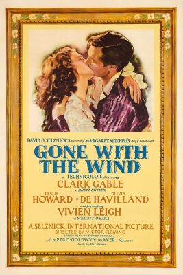 120. One Sheet (27" x 41"); Roadshow Release Style D.F.; Very Fine- on Linen ### GONE WITH THE WIND (1939)