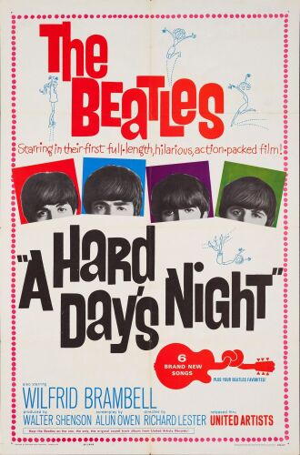 128. One Sheet (27" x 41"); Near Mint Folded ### A HARD DAY'S NIGHT (1964)