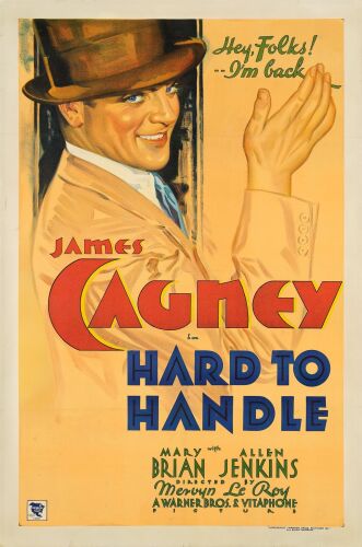 129. One Sheet (27.25" x 41"); Stone Lithograph; Very Fine on Linen ### HARD TO HANDLE (1933)