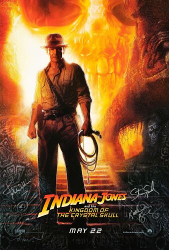 136. Full-Bleed One Sheet (27" x 40") Signed by Steven Spielberg, Kathleen Kennedy and John Williams (Grad Authenticated); Advance; Very Fine+ Rolled ### INDIANA JONES AND THE KINGDOM OF THE CRYSTAL SKULL (2008)