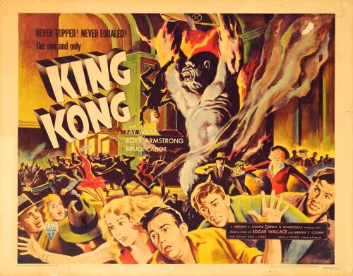 171. Half Sheet (22" x 28"); Very Fine- Rolled ### KING KONG (R-1956)