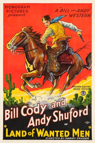 176. One Sheet (27" x 41"); Stone Lithograph; Very Fine- on Linen ### LAND OF WANTED MEN (1931)