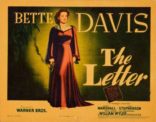 177. Title Lobby Card (11" x 14"); Linen Finish; Very Fine- ### THE LETTER (1940)