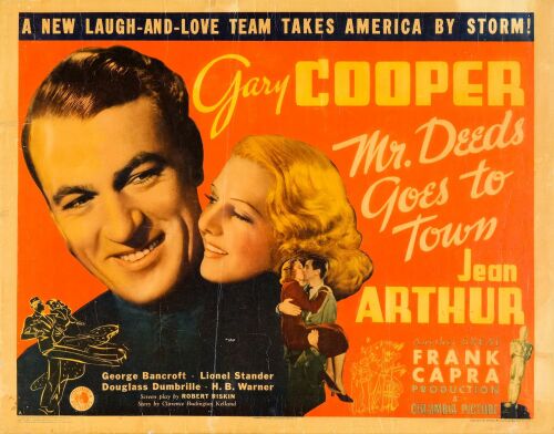 198. Half Sheet (21.5" x 27.25"); Style A; Fine on Linen ### MR. DEEDS GOES TO TOWN (1936)