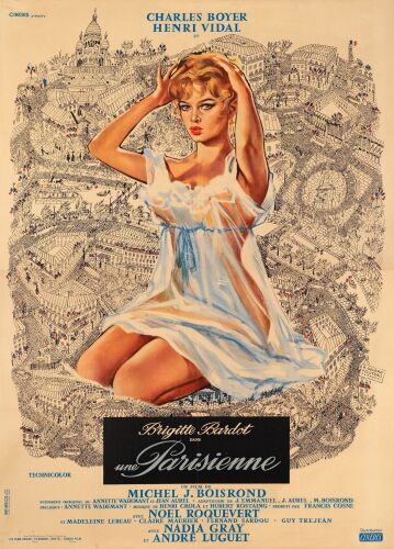 213. French Grande (44.5" x 63"); Country-of-Origin; Very Fine+ on Linen ### PARISIENNE, UNE (1957)