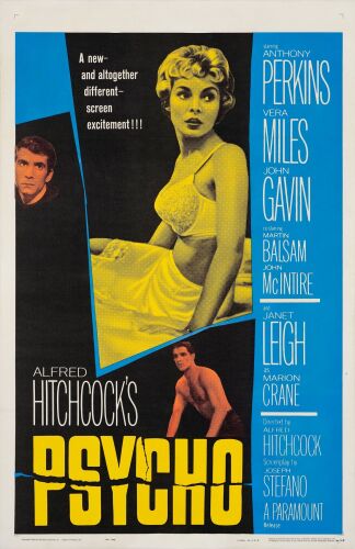 221. One Sheet (27" x 41"); The Collection of the Late J. Stephen Ryan; Very Fine- on Linen ### PSYCHO (1960)