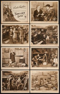 241. Lobby Card Set (8) (11" x 14"); Very Fine+ ### SHOULDER ARMS (1918)