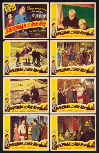 266. Lobby Card Set (8) (11" x 14"); Fine+ ### SUPERMAN AND THE MOLE MEN (1951)
