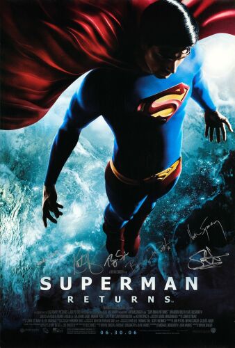 267. One Sheet (27" x 40") Signed by Brandon Routh, Kate Bosworth, Kevin Spacey, Bryan Singer, Sam Huntington, and Parker Posey (JSA COA); Very Fine+ Rolled ### SUPERMAN RETURNS (2006)