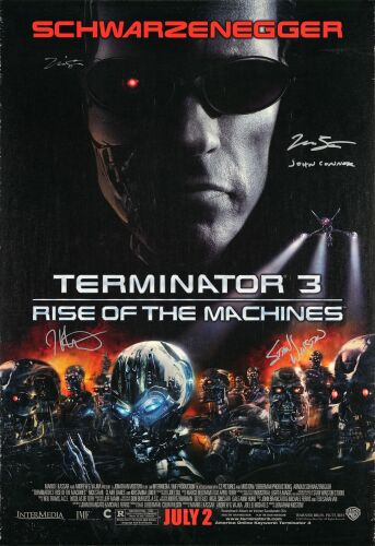 273. One Sheet (27" x 40") Signed by Stan Winston, Nick Stahl and Jonathan Mostow (JSA COA); Fine+ Rolled ### TERMINATOR 3: RISE OF THE MACHINES (2003)