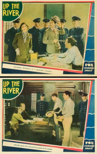 286. Lobby Cards (2) (11" x 14"); Fine+ ### UP THE RIVER (1930)