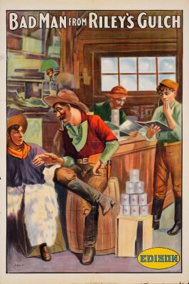 58. One Sheet (28" x 42"); Stone Lithograph; Very Fine Folded ### THE BAD MAN FROM RILEY'S GULCH (1910)