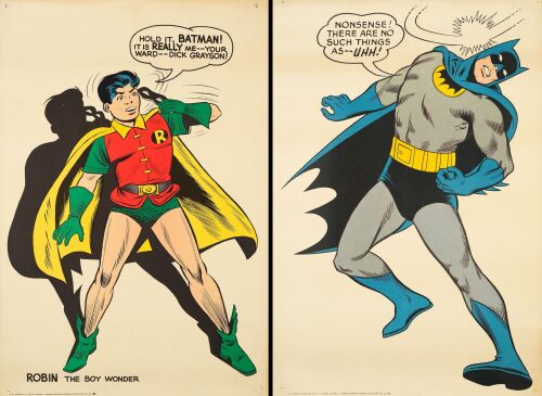59. DC Comics Posters (2) (27" x 39.75"); Very Fine+ Rolled ### DC COMICS: BATMAN & ROBIN (1966)