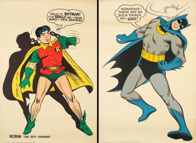 59. DC Comics Posters (2) (27" x 39.75"); Very Fine+ Rolled ### DC COMICS: BATMAN & ROBIN (1966)