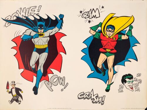 60. Uncut DC Comics Poster (54" x 40.5"); Very Fine Rolled ### DC COMICS: BATMAN & ROBIN (1966)