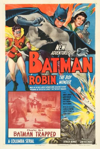 61. One Sheet (27.5" x 41"); Chapter 4: "Batman Trapped"; Very Fine+ on Linen ### NEW ADVENTURES OF BATMAN AND ROBIN (1949)