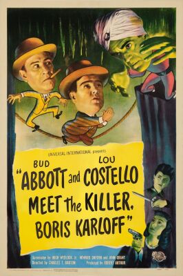 296. One Sheet (27.5" x 41"); Fine+ on Linen ### ABBOTT AND COSTELLO MEET THE KILLER, BORIS KARLOFF (1949)