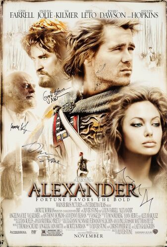 303. One Sheet (27" x 40") Signed by Angelina Jolie, Colin Farrell, Jared Leto, and Oliver Stone (JSA COA); Double-Sided International Advance; Very Fine+ Rolled ### ALEXANDER (2004)