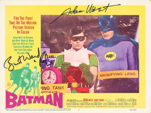 333. Lobby Card (11" x 14") Signed by Adam West and Burt Ward (JSA COA); Very Fine+ ### BATMAN (1966)