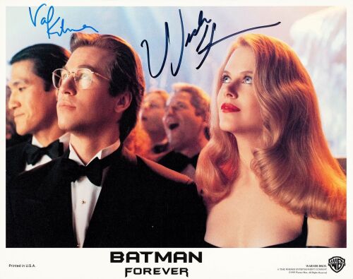 335. Lobby Card (11" x 14") Signed by Val Kilmer and Nicole Kidman (JSA COA); Near Mint ### BATMAN FOREVER (1995)