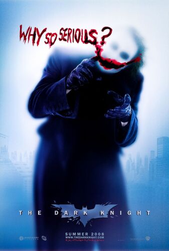336. One Sheet (27" x 40"); Double-Sided Advance, "Why So Serious?" Style; Near Mint Rolled ### THE DARK KNIGHT (2008)