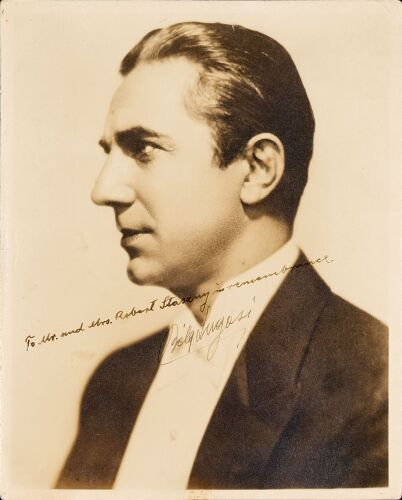 344. Vintage Original B&W Double-Weight Matte Photograph (8" x 10") Signed by Bela Lugosi (JSA COA); Fine+ ### BELA LUGOSI SIGNED PHOTOGRAPH
