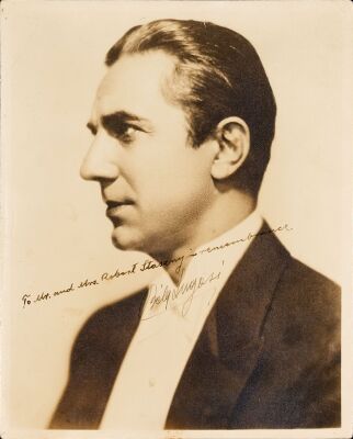 344. Vintage Original B&W Double-Weight Matte Photograph (8" x 10") Signed by Bela Lugosi (JSA COA); Fine+ ### BELA LUGOSI SIGNED PHOTOGRAPH